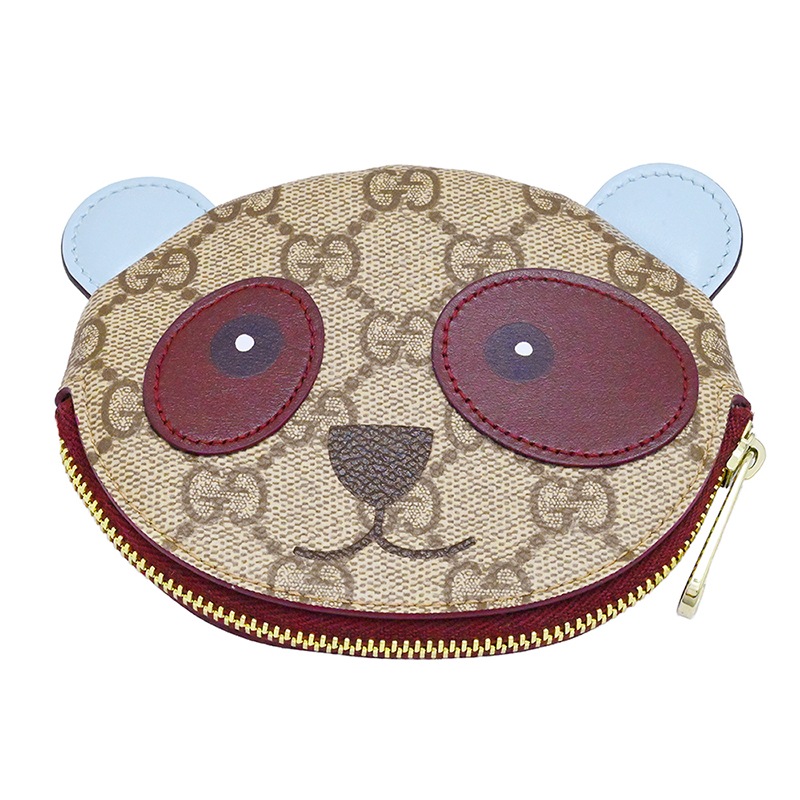 グッチ GUCCI GGスプリーム パンダシェイプ コインケース 財布 小銭入れ アニマル レディース メンズ  2034