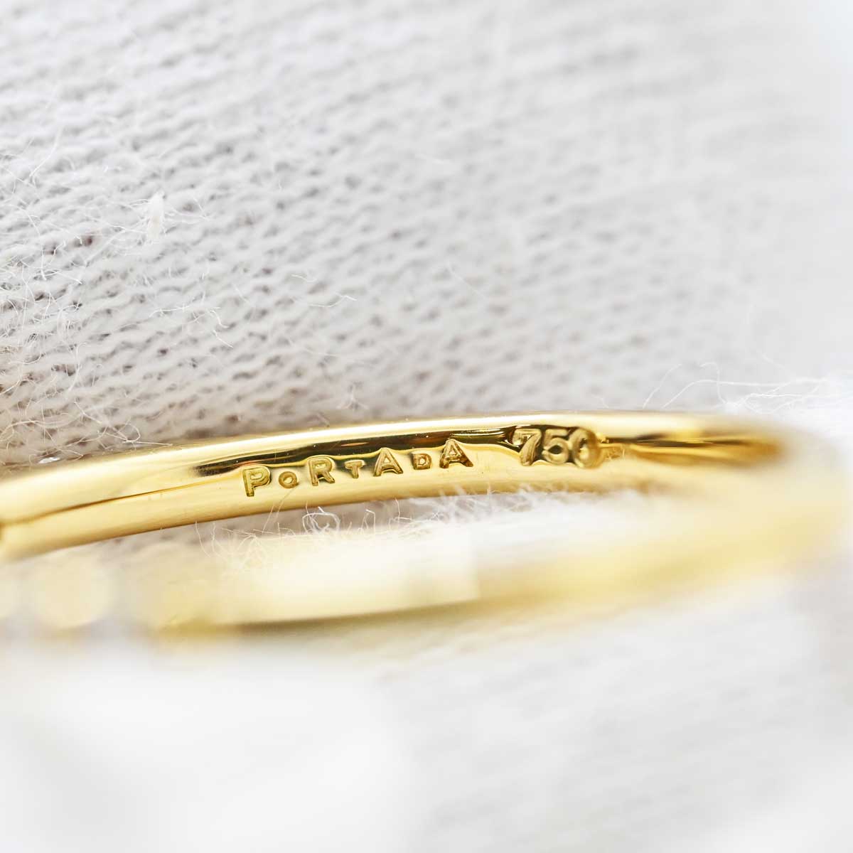 ポルターダ PORTADA K18YG イエローゴールド ダイヤ0.241ct VS1 EX リング 12号  3314