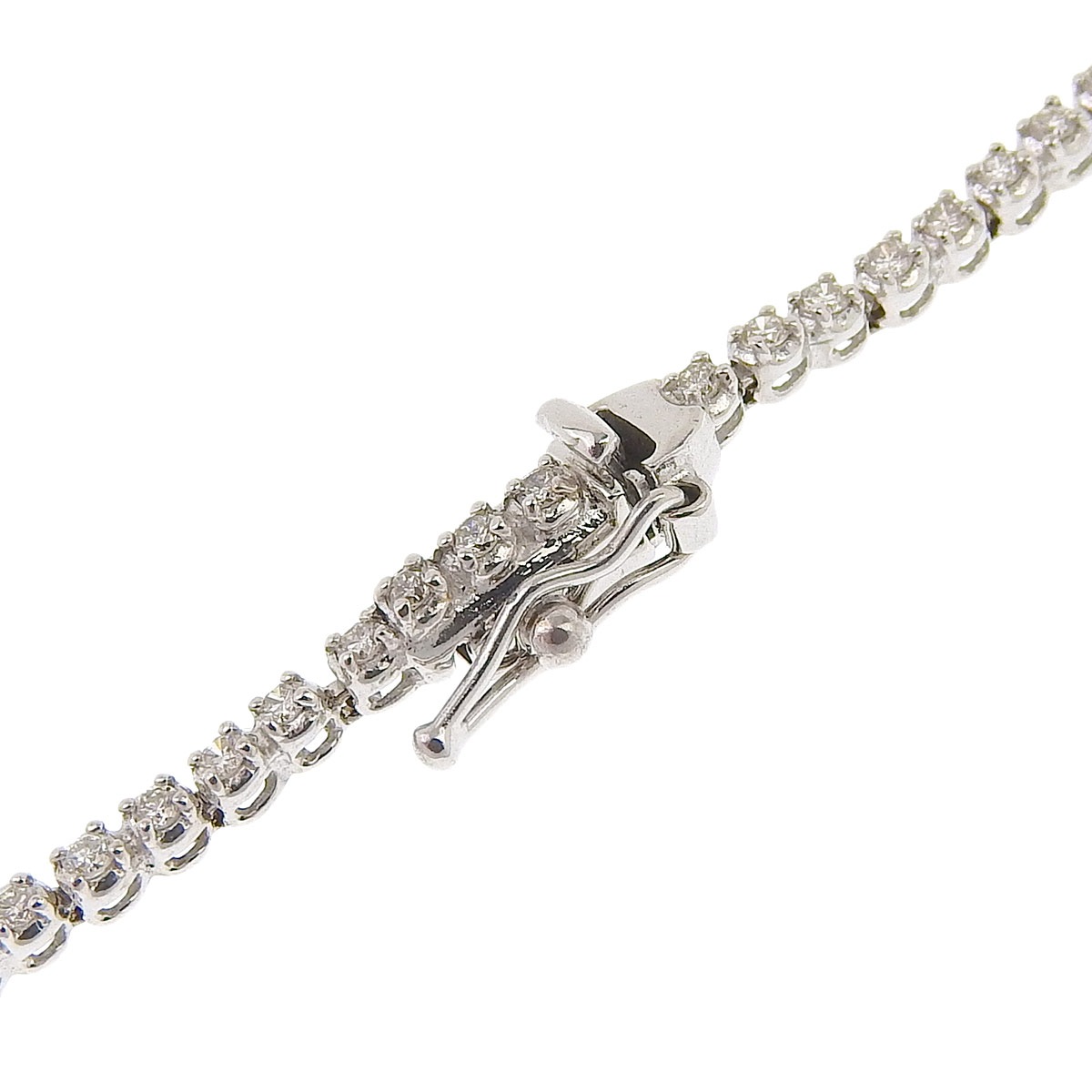 K18ＷG ホワイトゴールド ダイヤモンド 1.65ct ハートモチーフ ブレスレット レディース  4218