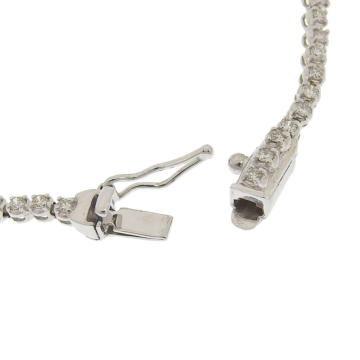 K18ＷG ホワイトゴールド ダイヤモンド 1.65ct ハートモチーフ ブレスレット レディース  4218