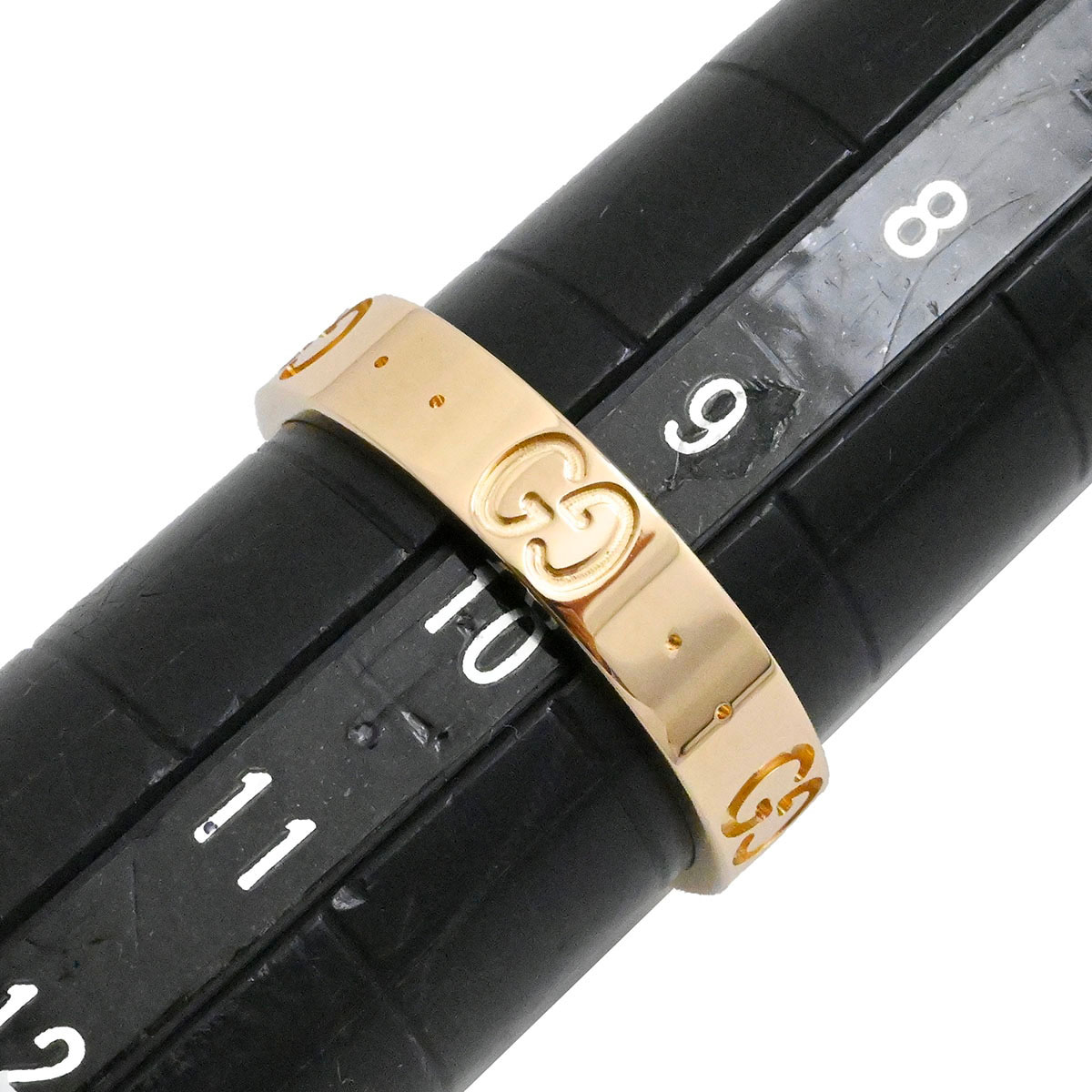 グッチ GUCCI 750PG ピンクゴールド K18PG GGアイコンリング サイズ10号 レディース  3767