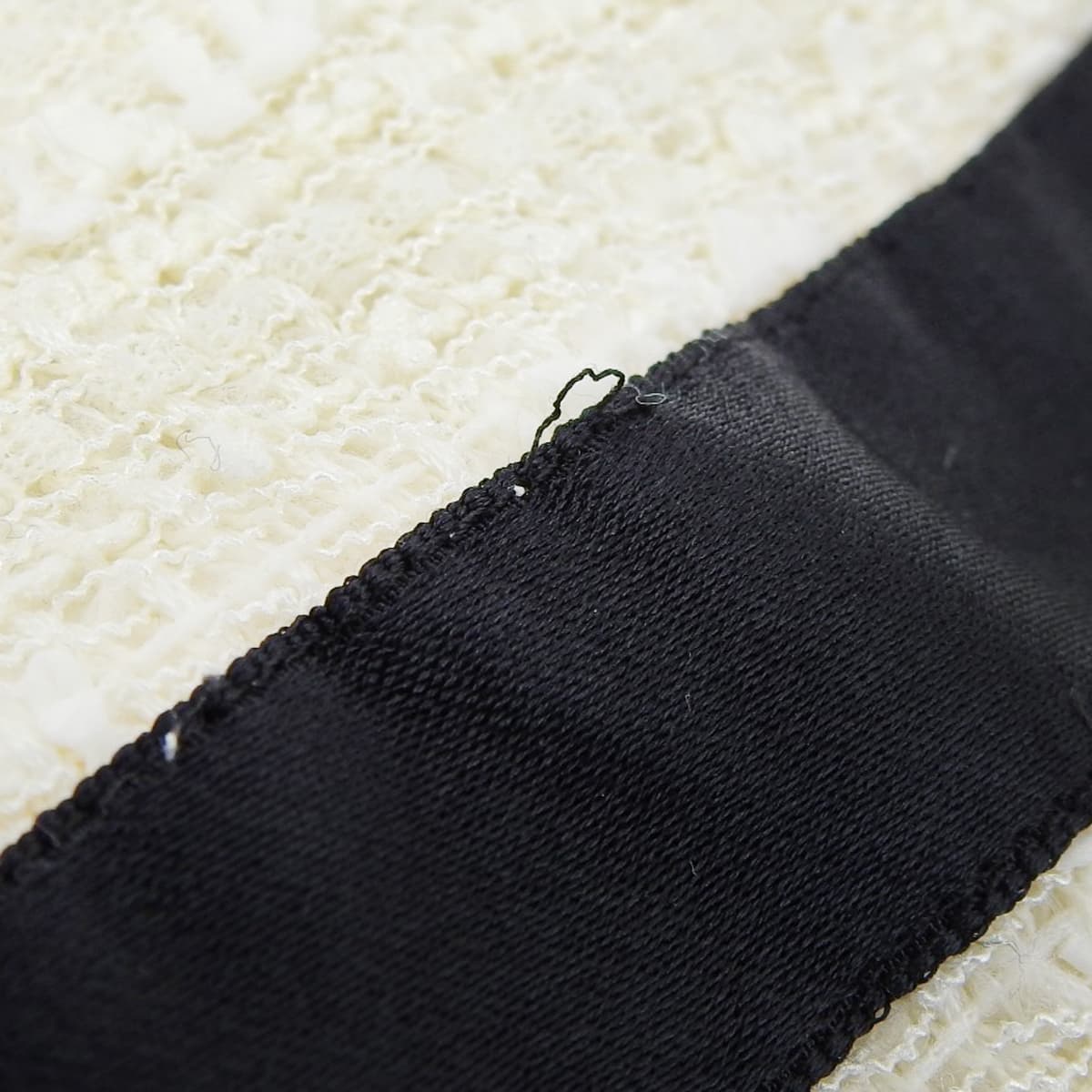 シャネル CHANEL クルーズコレクション バイカラー ツイード ワンピース リボン ココマークボタン 裏地付き 36 レディース P34740V21179 4732