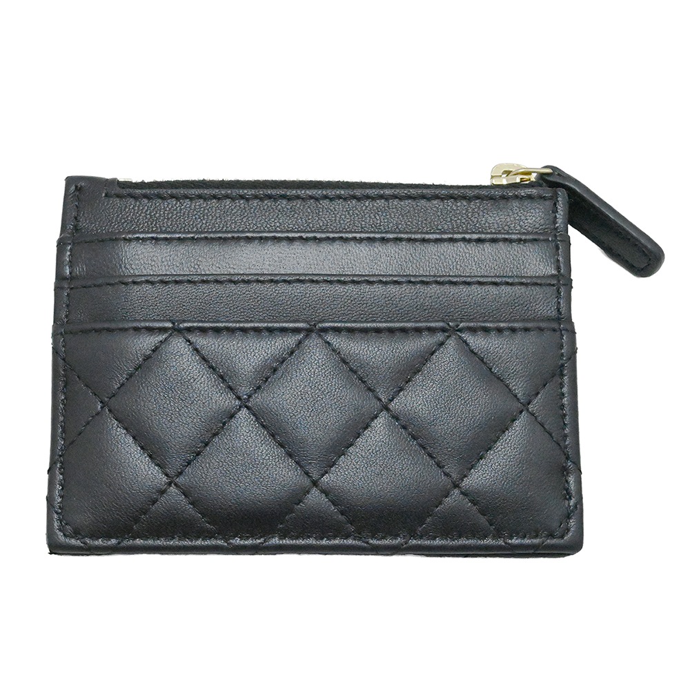 シャネル CHANEL マトラッセ ラムスキン ココマーク パール コインケース カードケース コンパクト財布 レディース  2035