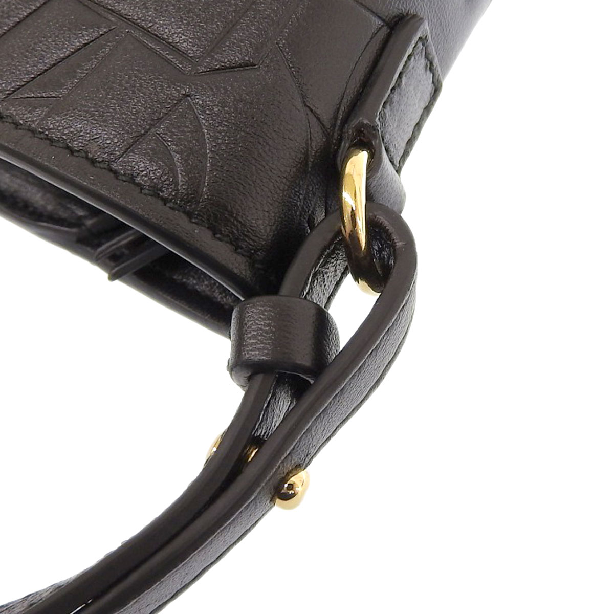フェラガモ FERRAGAMO 2WAY トートバッグ ショルダーバッグ 型押しレザー ブラック レディース 4036