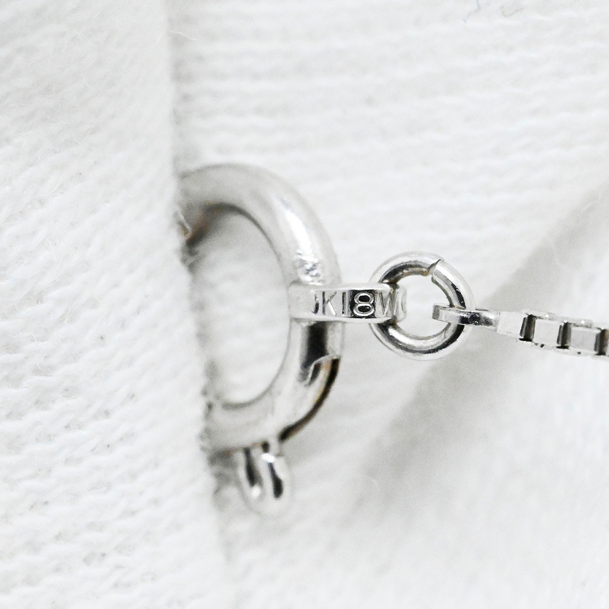 タサキ TASAKI K18WG ホワイトゴールド ルビー ダイヤ0.06ct ネックレス レディース  3690