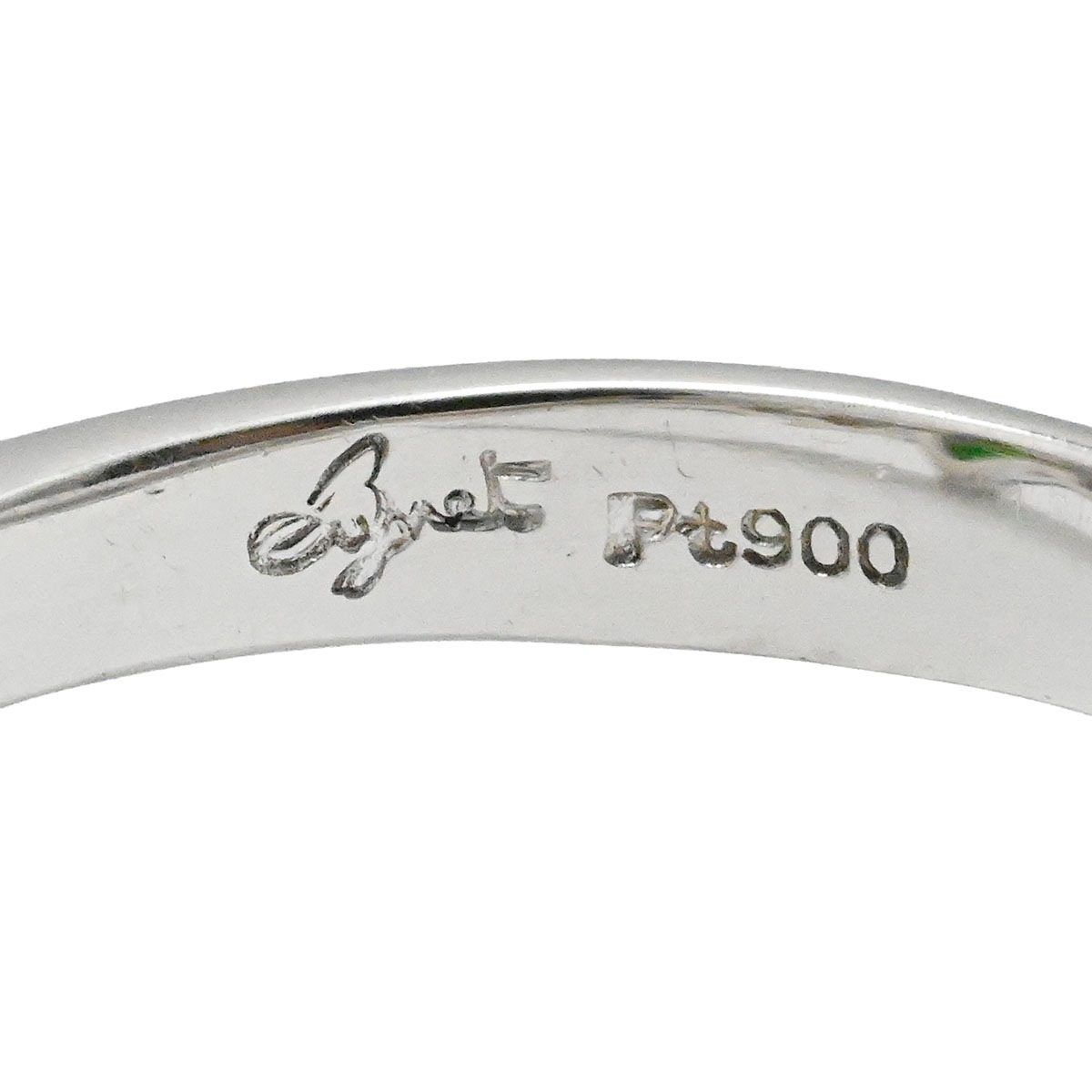 ジュネ Jeunet PT900 プラチナ グリーンガーネット0.59ct ダイヤ0.50ct リング 11.5号 レディース  3743