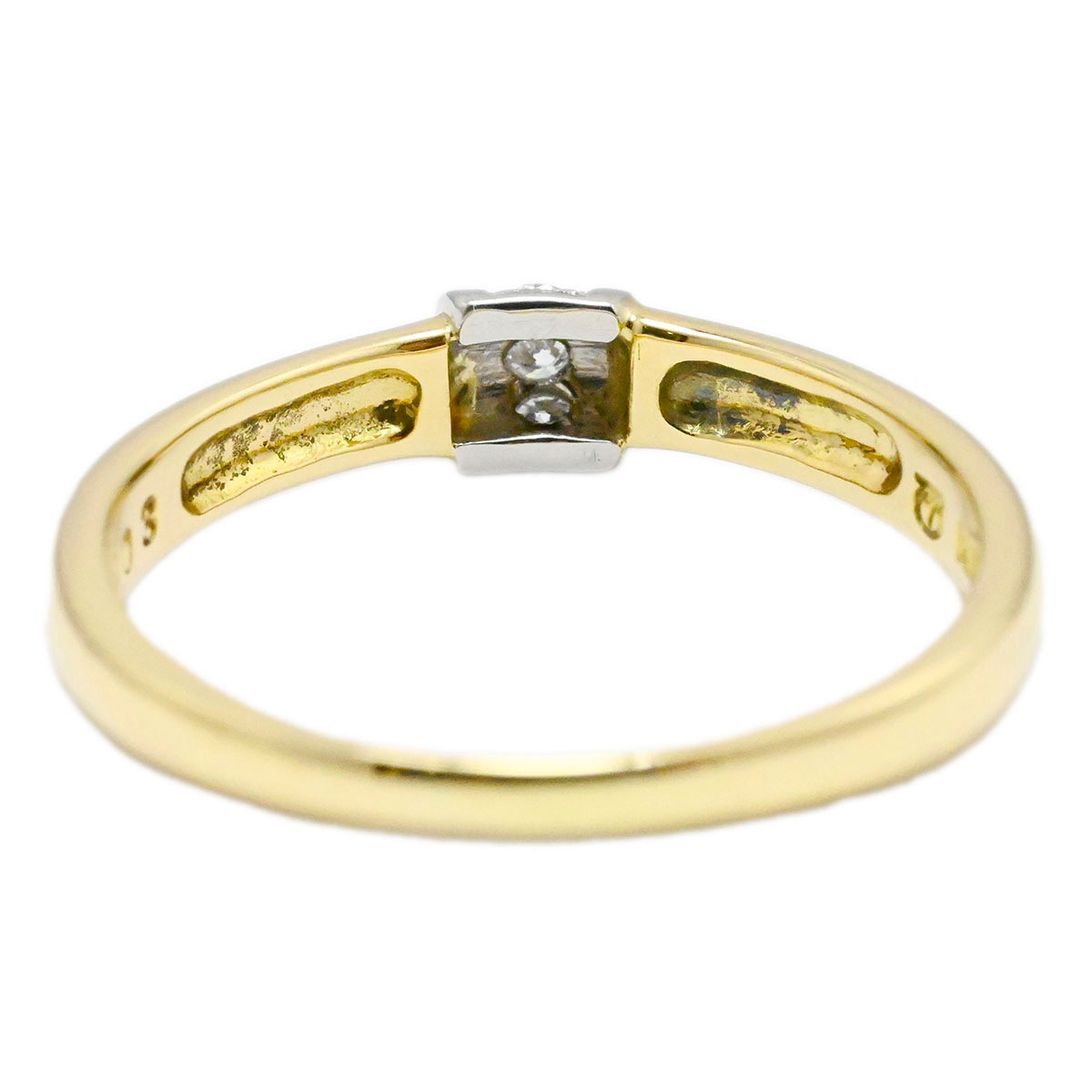 タサキ TASAKI TASAKI K18YG PT900 イエローゴールド プラチナ ダイヤ0.03ct サイズ9号 レディース  3768