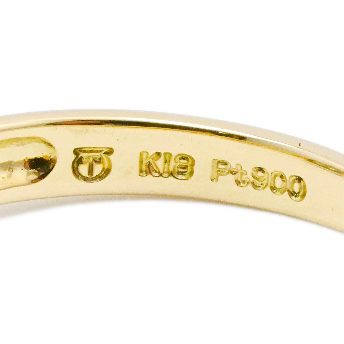 タサキ TASAKI TASAKI K18YG PT900 イエローゴールド プラチナ ダイヤ0.03ct サイズ9号 レディース  3768