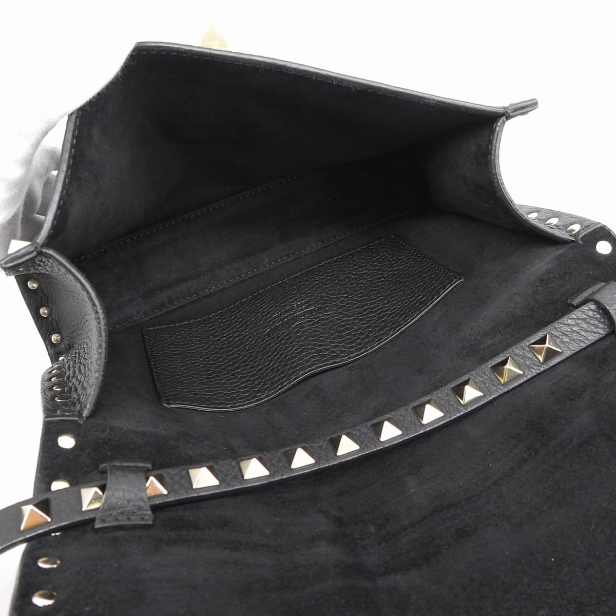 ヴァレンティノ VALENTINO ロックスタッズ 2WAY ショルダーバック 肩掛け ななめ掛け レザー ブラック レディース 4733