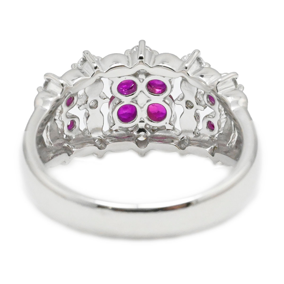 タサキ TASAKI TASAKI PT900 プラチナ ダイヤ0.27ct ルビー サイズ10.5号 レディース  3769