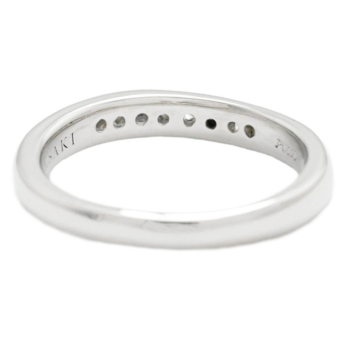 タサキ TASAKI Pt1000 ダイヤ0.09ct インフィニタ パヴェライン リング ダイヤモンド 10号 レディース  3913