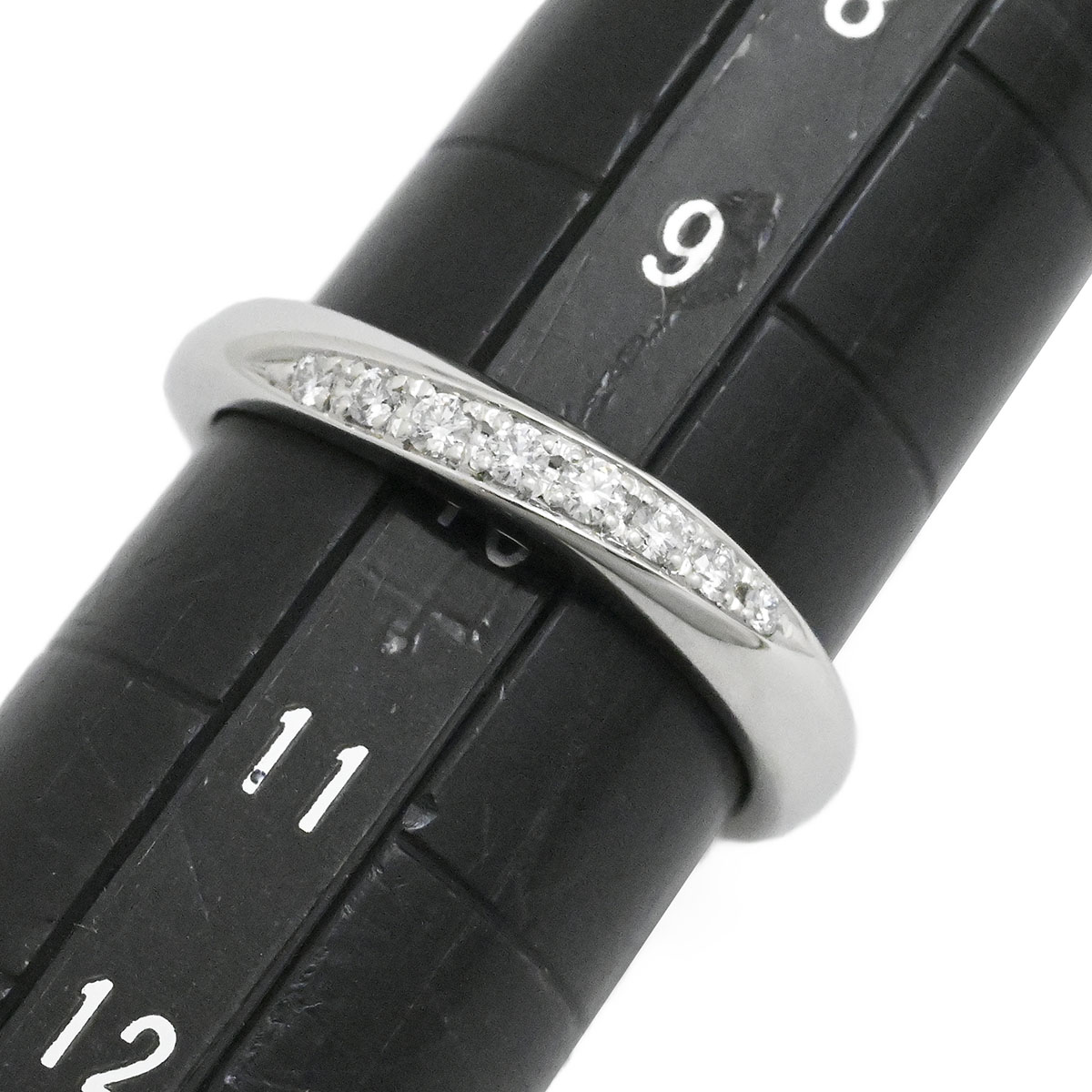 タサキ TASAKI Pt1000 ダイヤ0.09ct インフィニタ パヴェライン リング ダイヤモンド 10号 レディース  3913