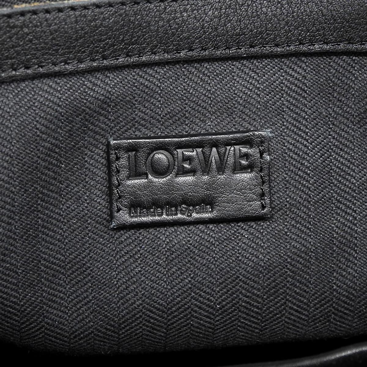 ロエベ LOEWE フラメンコ ミディアム アナグラム マグネットタイプ 2WAY ショルダーバッグ 肩掛け ななめ掛け レザー ブラック レディース 4734