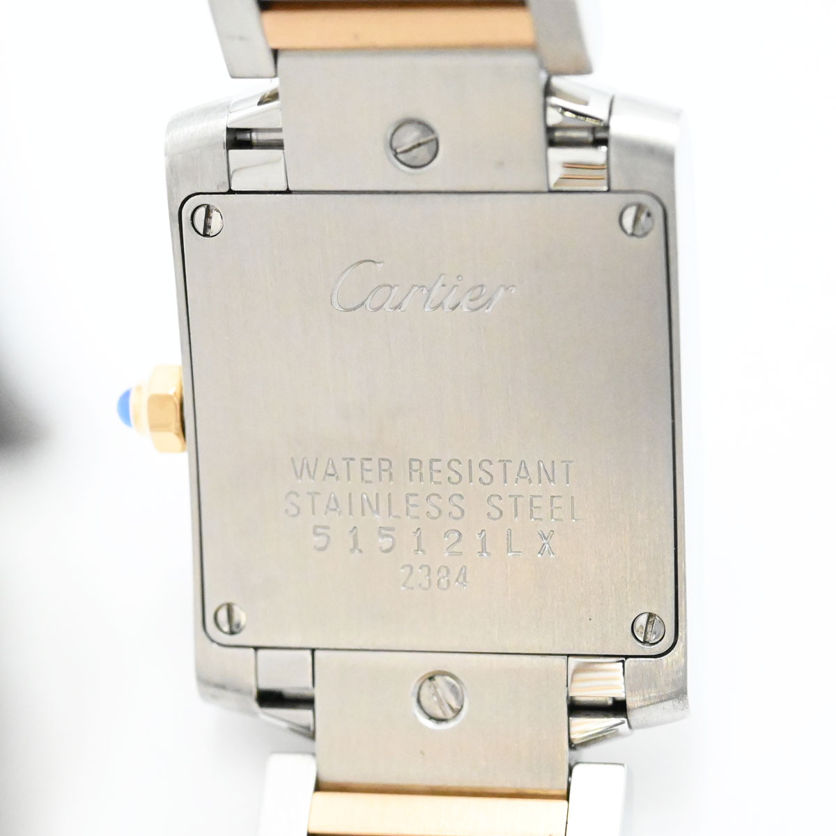 カルティエ CARTIER タンクフランセーズSM SS×PG ピンクゴールド ピンクシェル文字盤 レディース クォーツ  3456