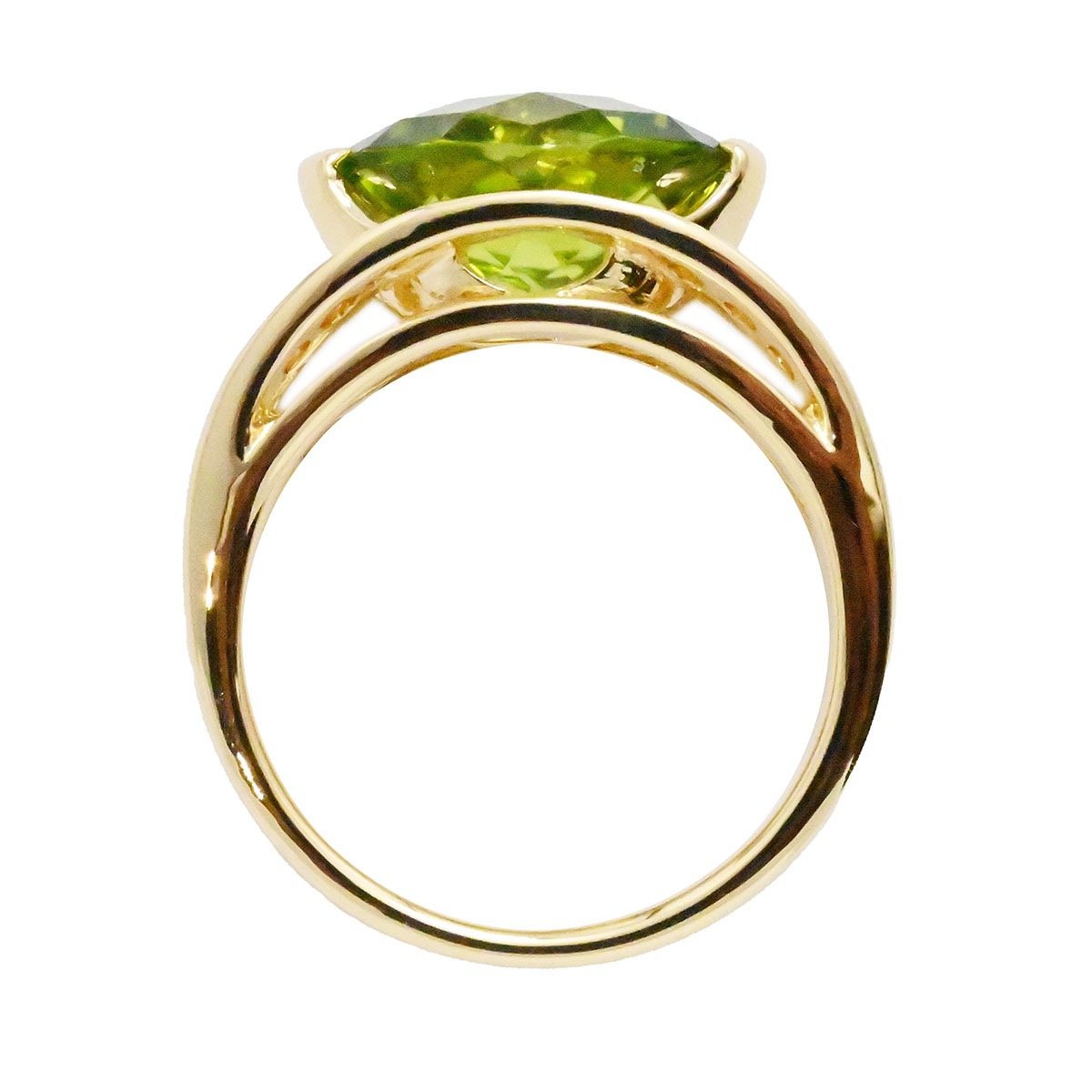 タサキ TASAKI K18ＹG イエローゴールド ペリドット3.49ct ダイヤ0.11ct リング サイズ12 レディース 3624