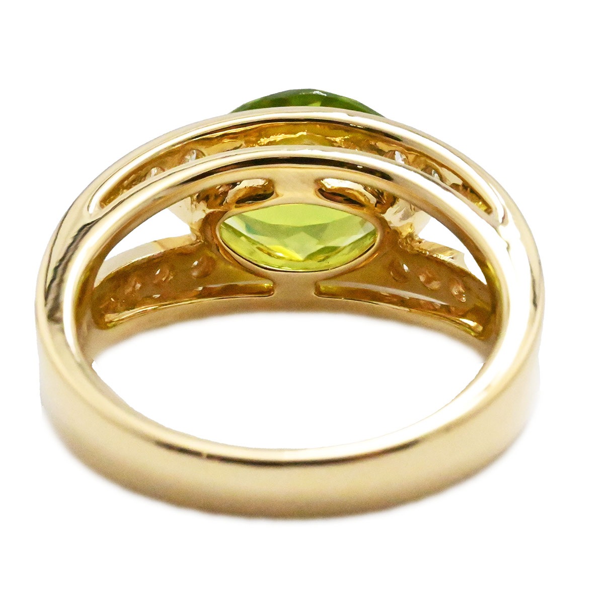 タサキ TASAKI K18ＹG イエローゴールド ペリドット3.49ct ダイヤ0.11ct リング サイズ12 レディース 3624