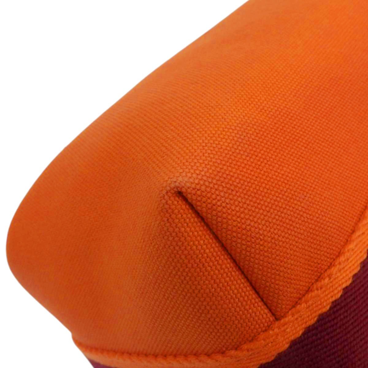 エルメス HERMES ブリッド ア ブラックPM ポーチ ハンドバッグ コットンキャンバス オレンジ レディース 4641