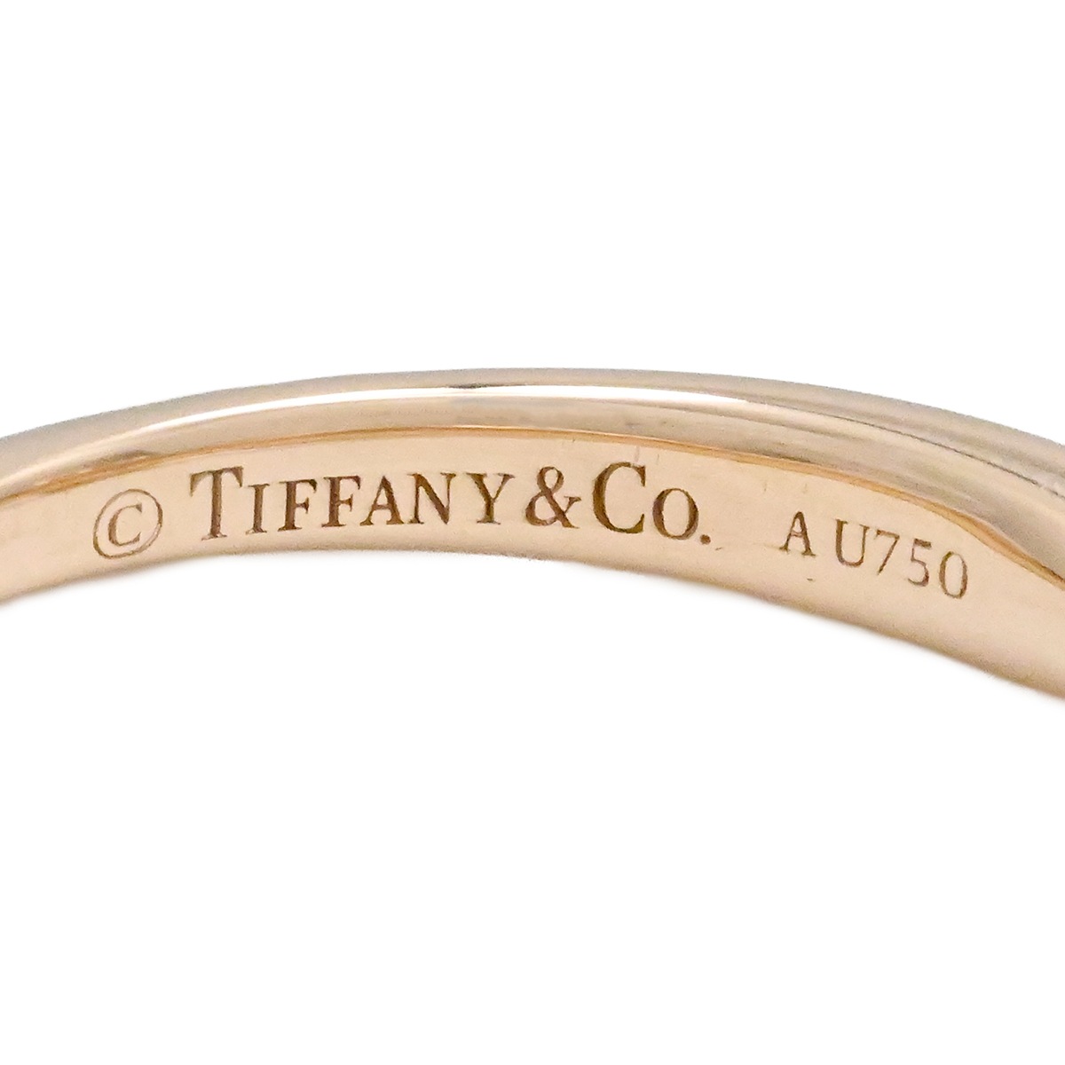 ティファニー TIFFANY & Co. 750PG ピンクゴールド K18PG ハーモニーリング サイドダイヤ サイズ10号 レディース  2029