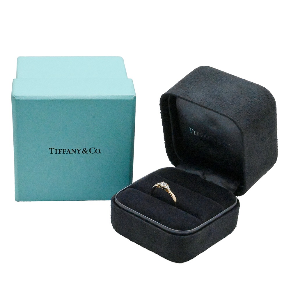 ティファニー TIFFANY & Co. 750PG ピンクゴールド K18PG ハーモニーリング サイドダイヤ サイズ10号 レディース  2029