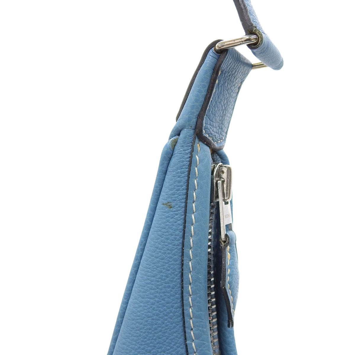 エルメス HERMES ガオ ワンショルダーバッグ トゴ ブルージーン シルバー金具 F□刻印 2002年 レディース 8471