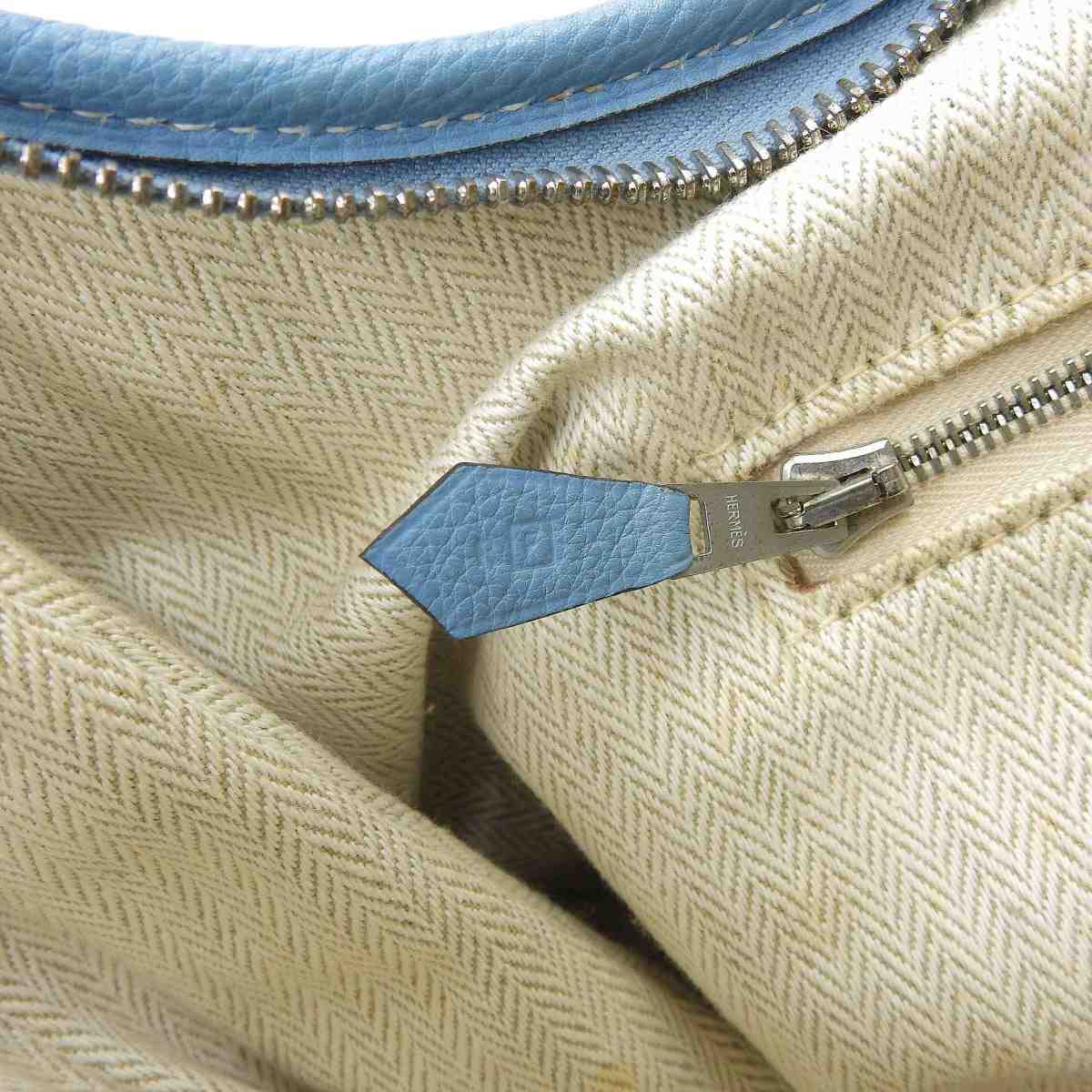 エルメス HERMES ガオ ワンショルダーバッグ トゴ ブルージーン シルバー金具 F□刻印 2002年 レディース 8471