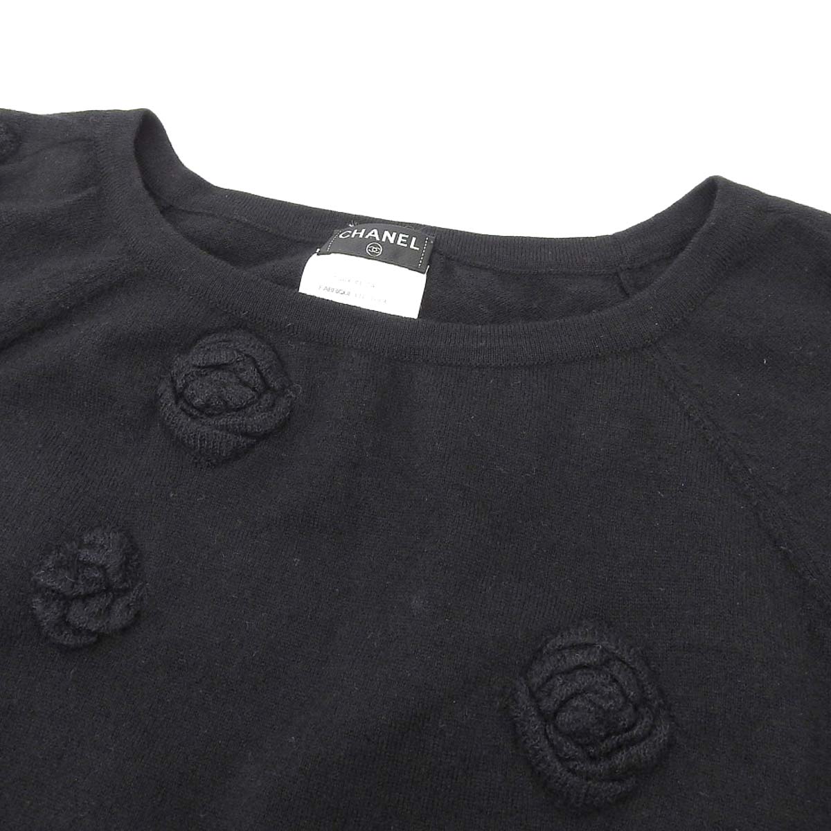 シャネル CHANEL ニット アンサンブル 長袖 スカート カシミア ブラック サイズ36 レディース 08A 4415