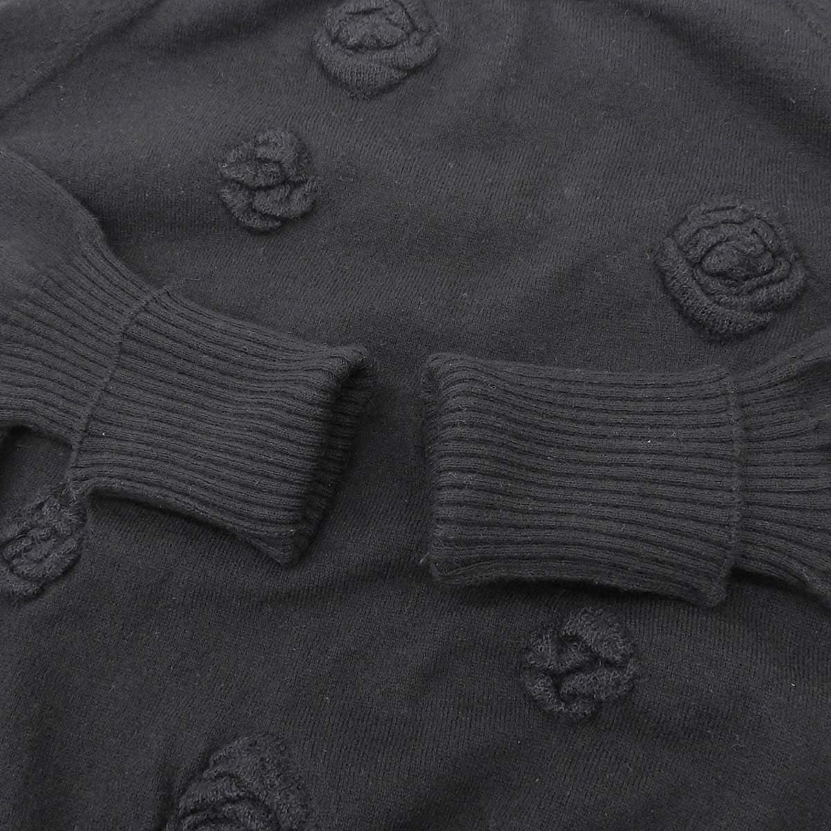 シャネル CHANEL ニット アンサンブル 長袖 スカート カシミア ブラック サイズ36 レディース 08A 4415