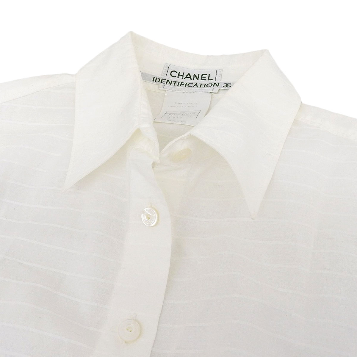 シャネル【CHANEL】シャツ ブラウス 長袖 コットン ブロード 01C