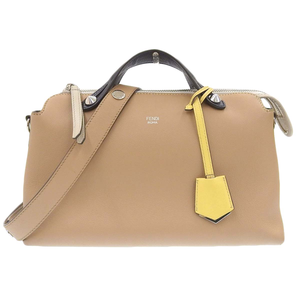 フェンディ FENDI バイザウェイ ミディアム 2WAY ショルダーバッグ ハンドバッグ レザー ベージュ系 レディース 4339