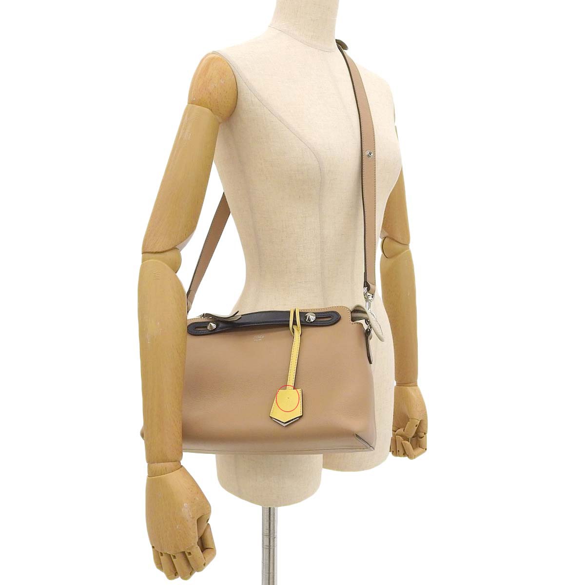 フェンディ FENDI バイザウェイ ミディアム 2WAY ショルダーバッグ ハンドバッグ レザー ベージュ系 レディース 4339