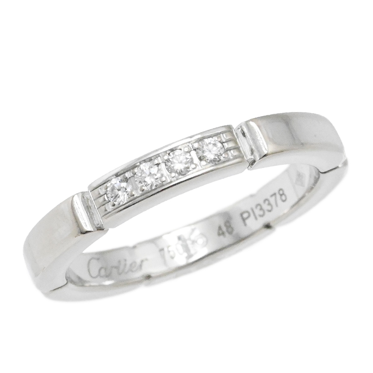 カルティエ CARTIER 750WG K18WG ホワイトゴールド ダイヤ マイヨンパンテールリング サイズ48 レディース  2031