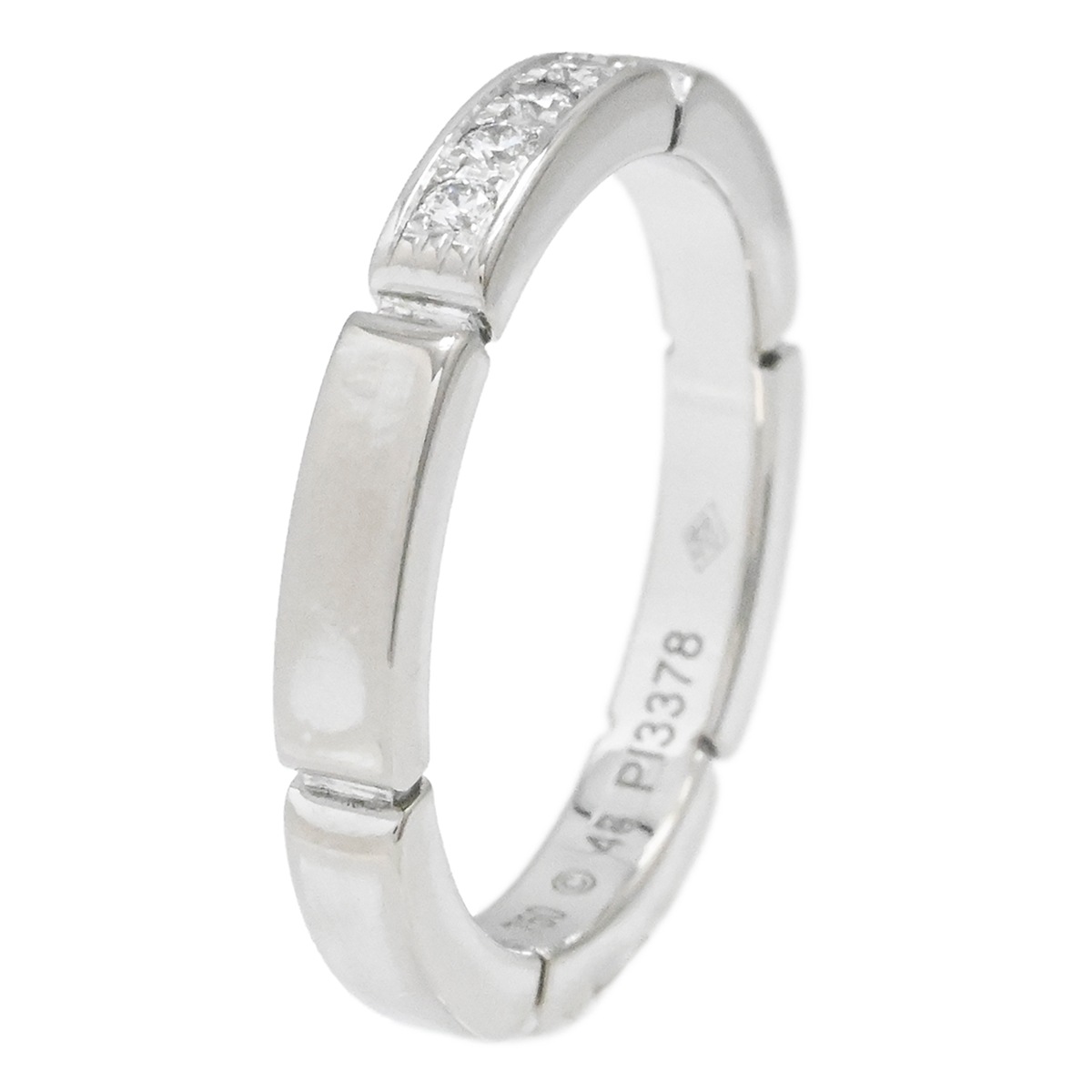 カルティエ CARTIER 750WG K18WG ホワイトゴールド ダイヤ マイヨンパンテールリング サイズ48 レディース  2031