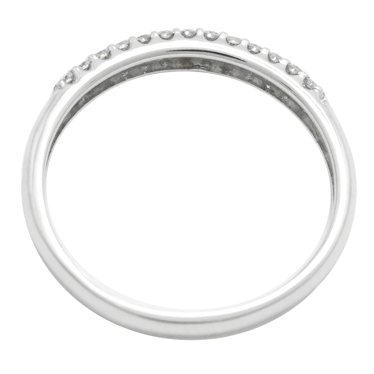 ポンテヴェッキオ Ponte Vecchio K18GW ダイヤ0.21ct エテルノピッコリ―ニ パヴェダイヤリング サイズ11号  2032