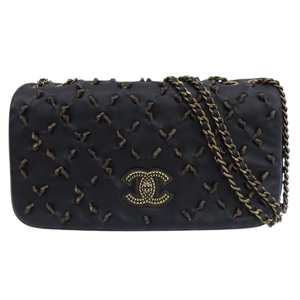 シャネル ココマーク ラムスキン 2wayバッグ シャネル CHANEL ココマーク ダブルチェーン ショルダーバッグ
