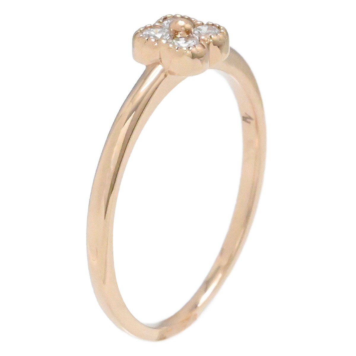 ポンテヴェッキオ Ponte Vecchio K18PG ピンクゴールド ダイヤ0.14ct フラワーモチーフ リング レディース サイズ 9号 2033