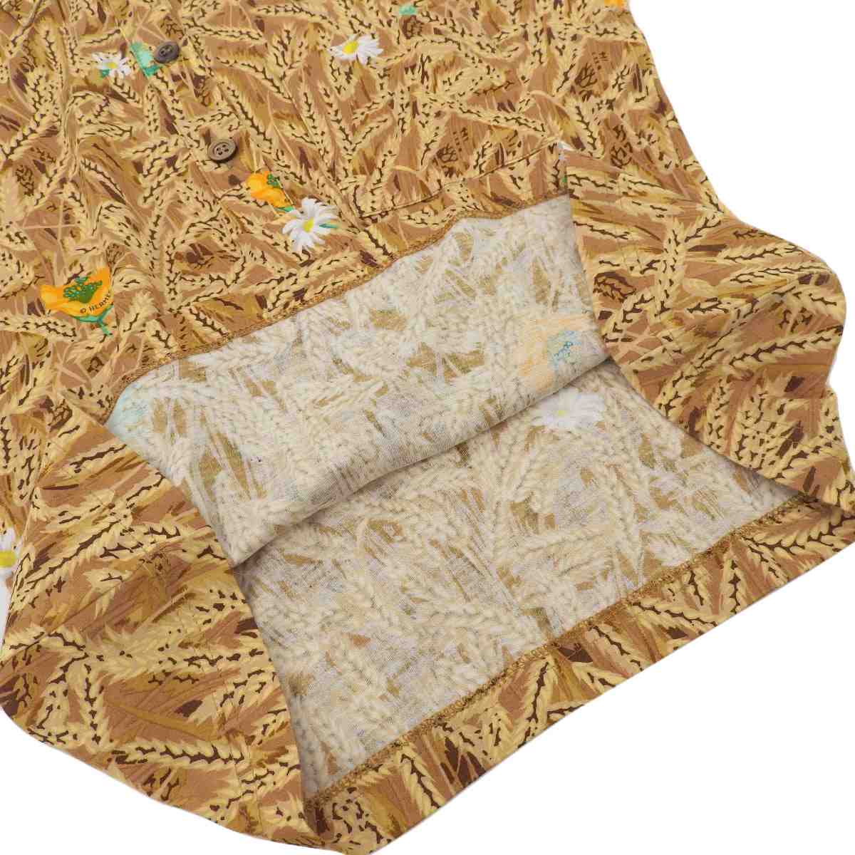 エルメス HERMES ポロシャツ トップス コットン ブラウン系 L レディース 8802