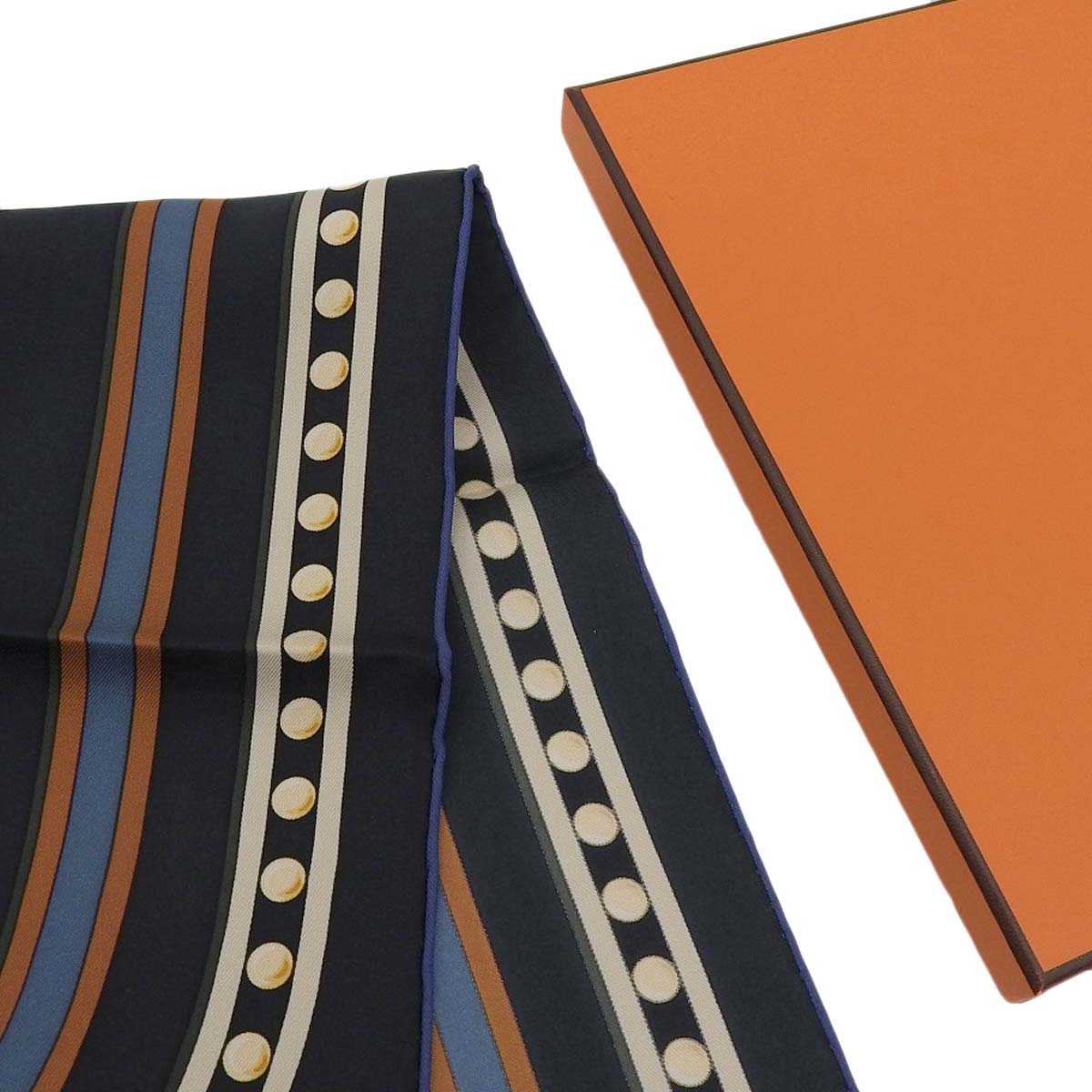 エルメス HERMES カレ90 スカーフ GRANDTRALALA グラン・トゥラララ 2021秋冬コレクション シルク ネイビー系 レディース 4575