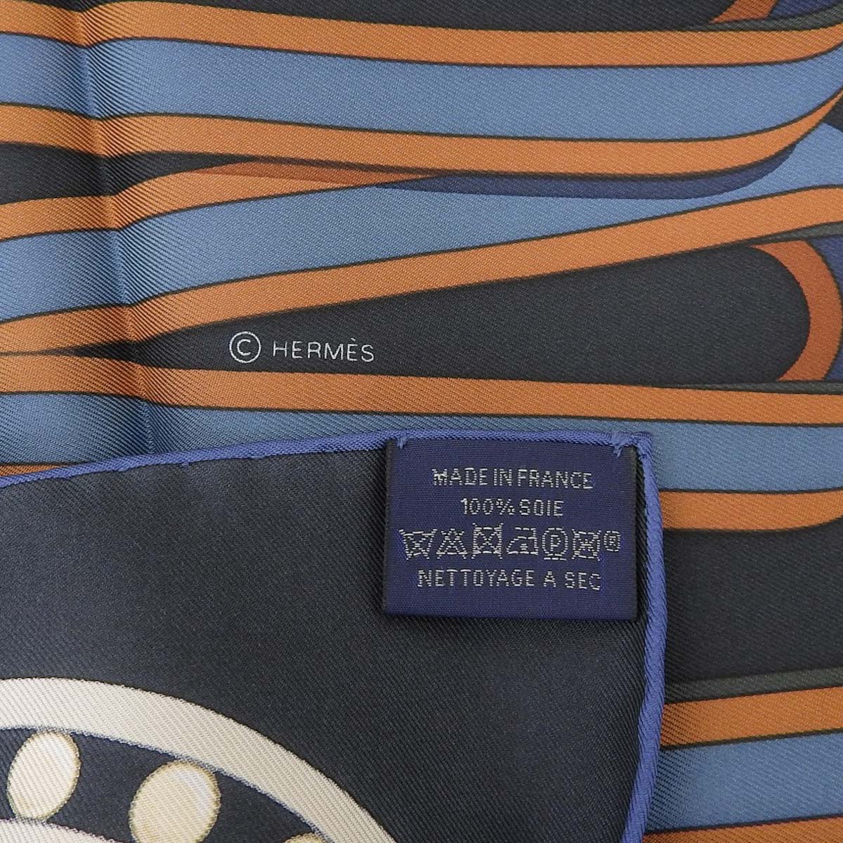 エルメス HERMES カレ90 スカーフ GRANDTRALALA グラン・トゥラララ 2021秋冬コレクション シルク ネイビー系 レディース 4575