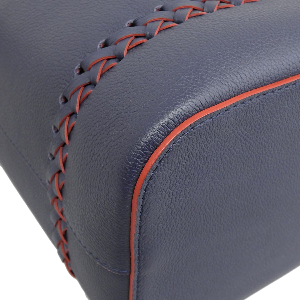 ルイヴィトン LOUIS VUITTON ロックミィ バケット 2WAYバッグ ショルダー ななめ掛け レザー 紺×赤 シルバー金具 レディース M54681 4740