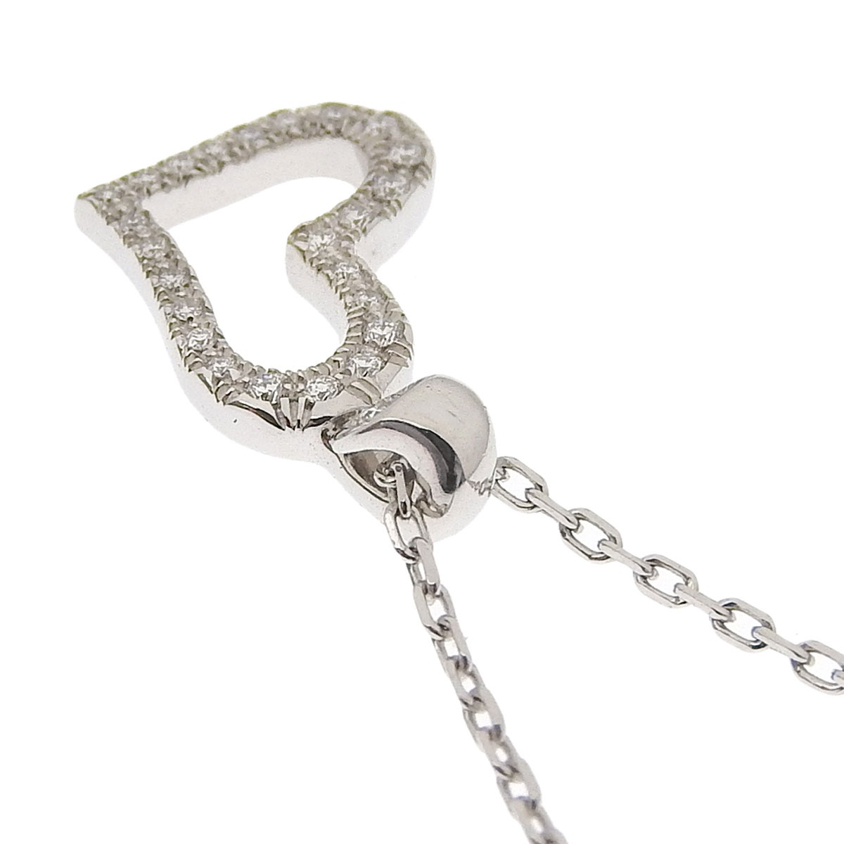 ピアジェ PIAGET ライムライト ハート ネックレス K18WG ダイヤモンド レディース 8664