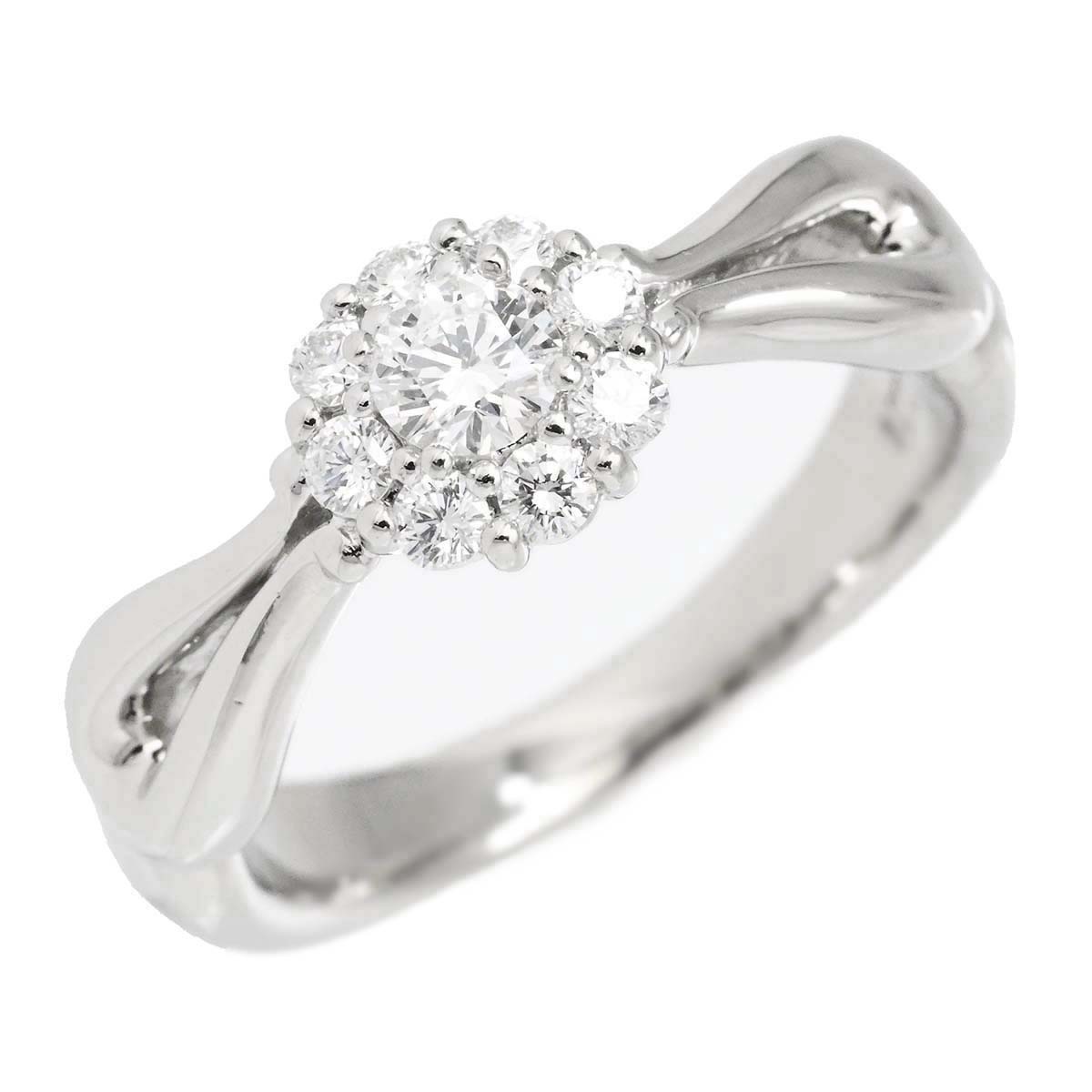 星の砂 HOSHINOSUNA PT900 プラチナ ダイヤ0.34ct リング 11号 レディース  3542