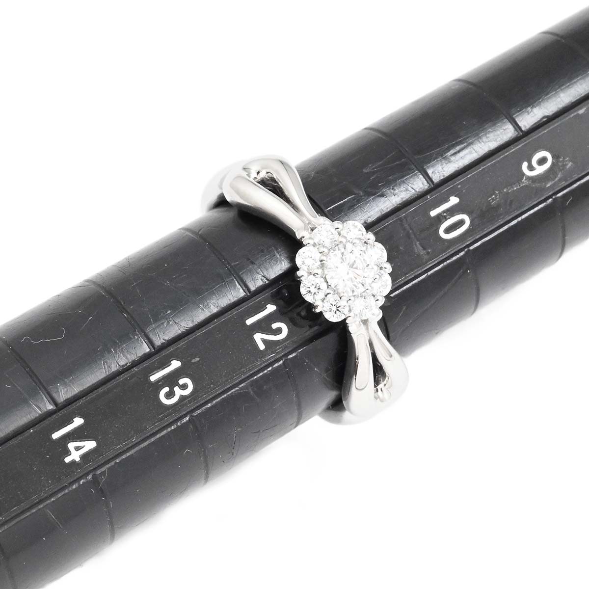 星の砂 HOSHINOSUNA PT900 プラチナ ダイヤ0.34ct リング 11号 レディース  3542