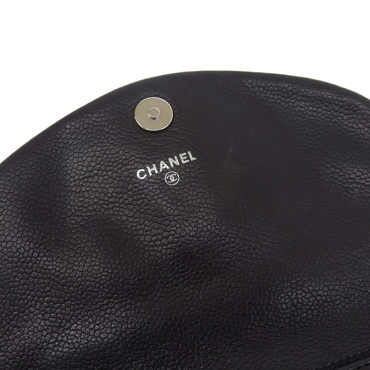 シャネル CHANEL チェーンウォレット ショルダーバッグ キャビアスキン ブラック レディース 12番台 4420