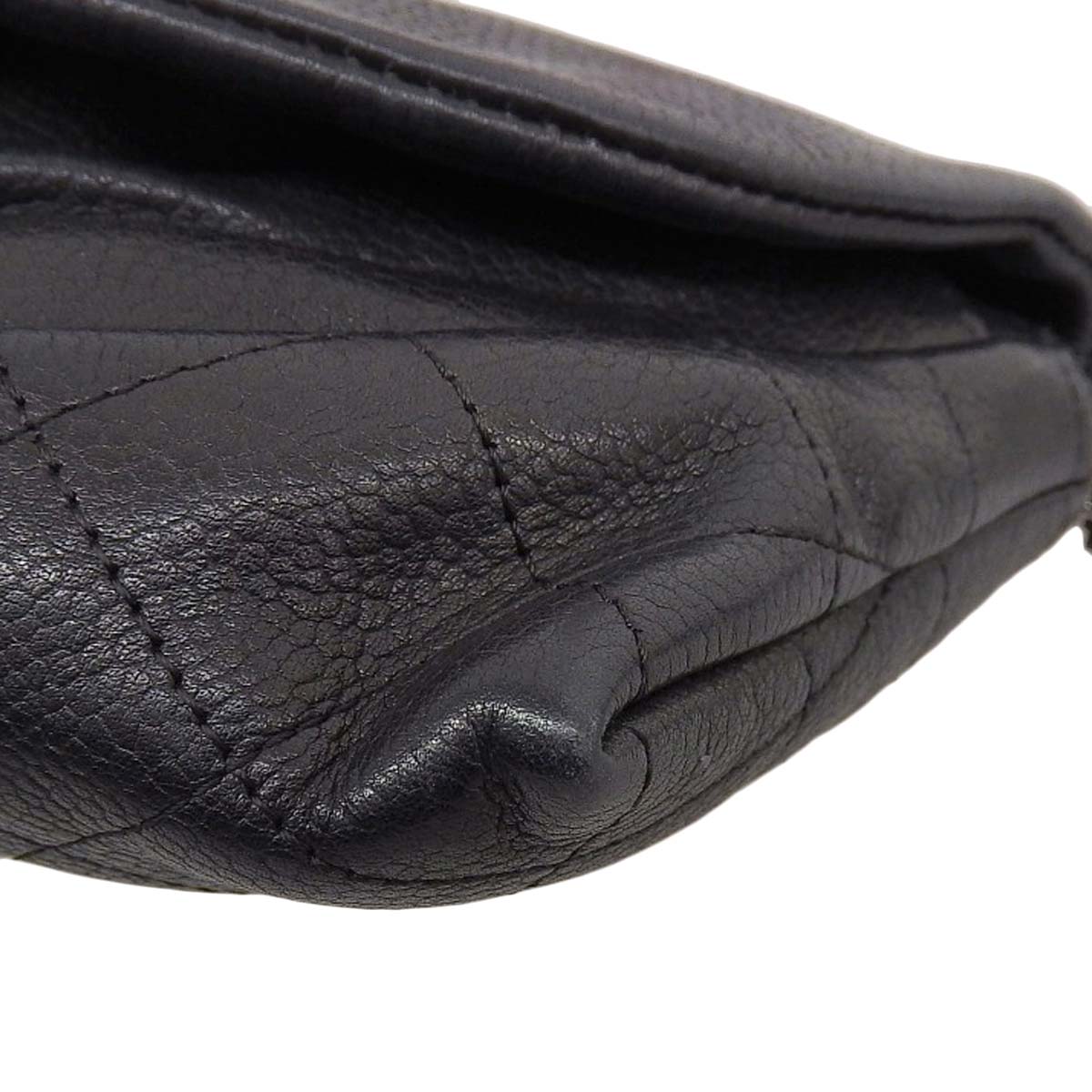 シャネル CHANEL チェーンウォレット ショルダーバッグ キャビアスキン ブラック レディース 12番台 4420