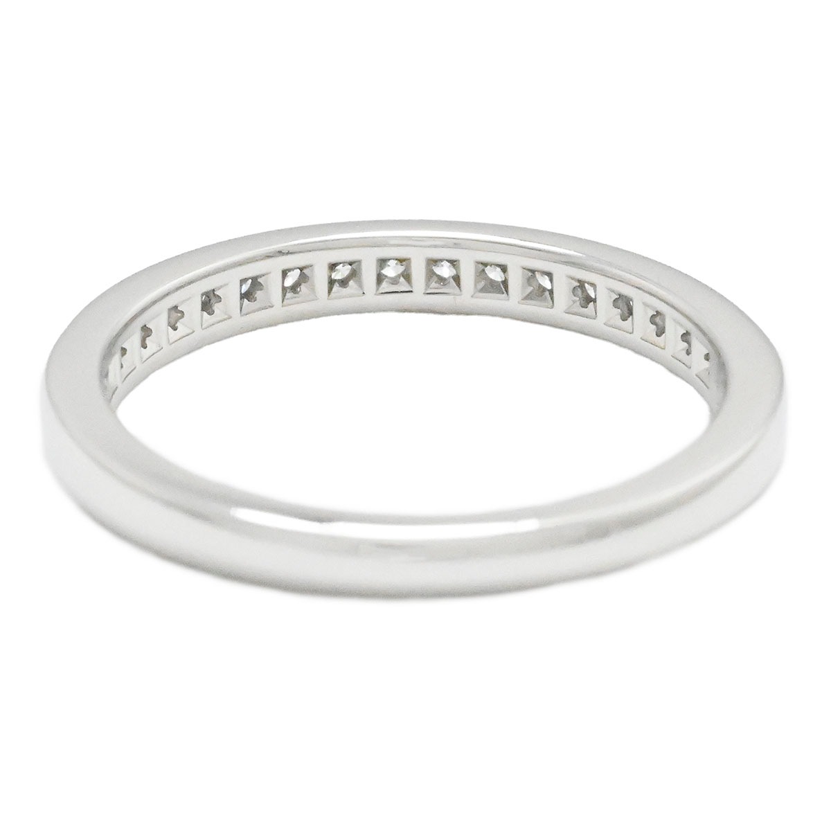 ティファニー TIFFANY & Co. Pt950 プラチナ チャネルセッティング ハーフダイヤ エタニティリング サイズ9号 レディース  3923