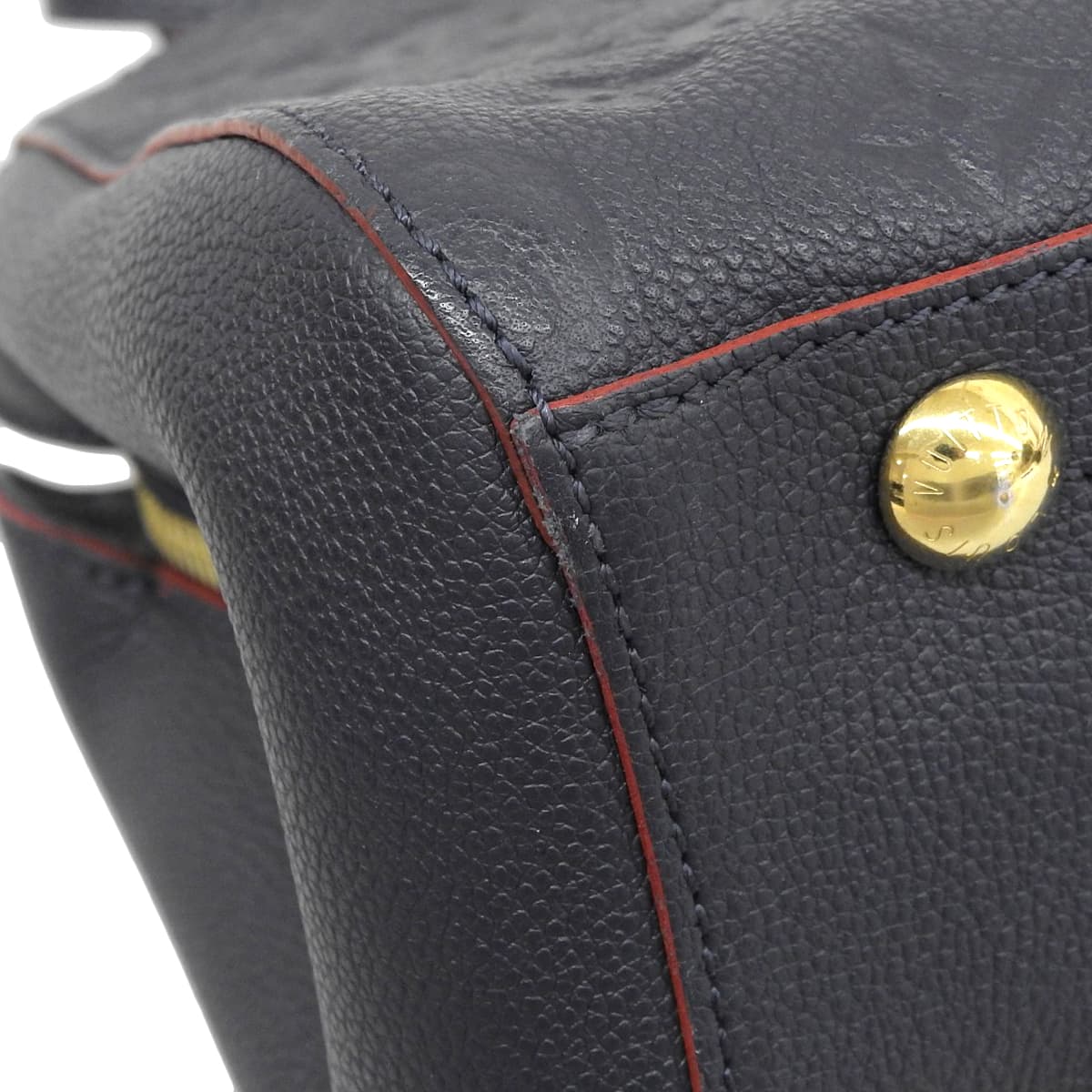 ルイヴィトン LOUIS VUITTON モノグラム アンプラント モンテーニュBB 2WAYバッグ ななめ掛け 紺×赤 ゴールド金具 レディース M42747 4741