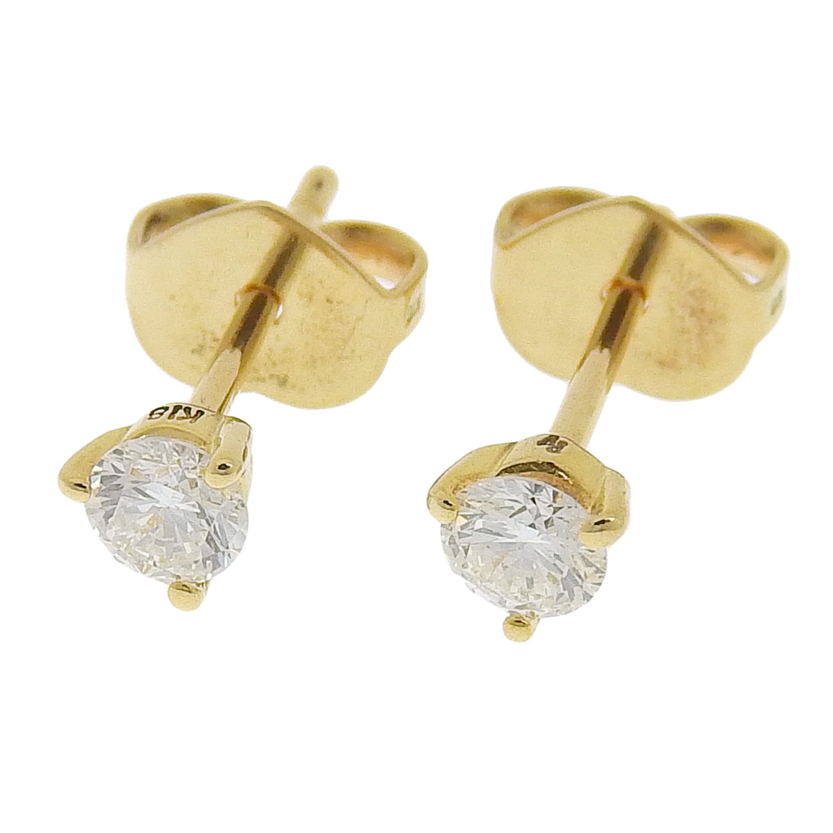 ポンテヴェキオ PONTE VECCHIO K18ＹG イエローゴールド ダイヤモンド 0.10ct 0.10ct 一粒ダイヤモンド ピアス レディース 4228