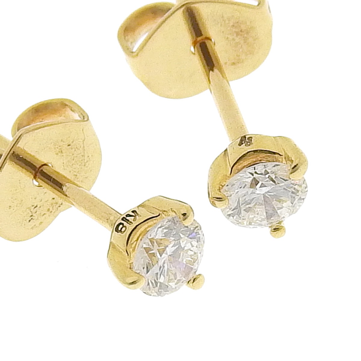 ポンテヴェキオ PONTE VECCHIO K18ＹG イエローゴールド ダイヤモンド 0.10ct 0.10ct 一粒ダイヤモンド ピアス レディース 4228