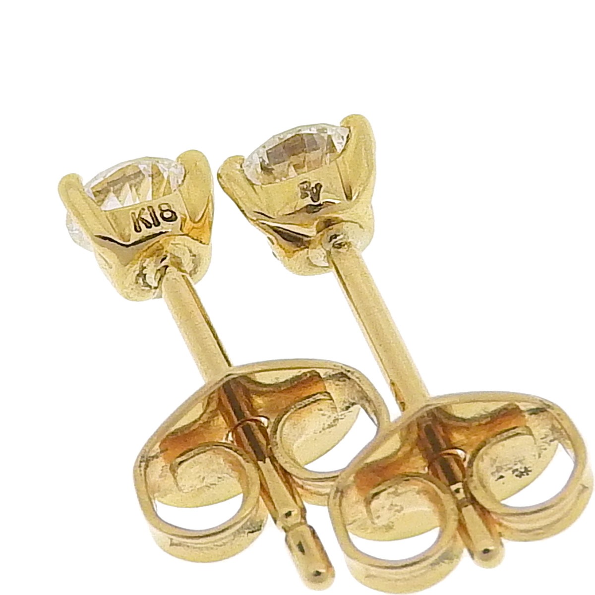 ポンテヴェキオ PONTE VECCHIO K18ＹG イエローゴールド ダイヤモンド 0.10ct 0.10ct 一粒ダイヤモンド ピアス レディース 4228