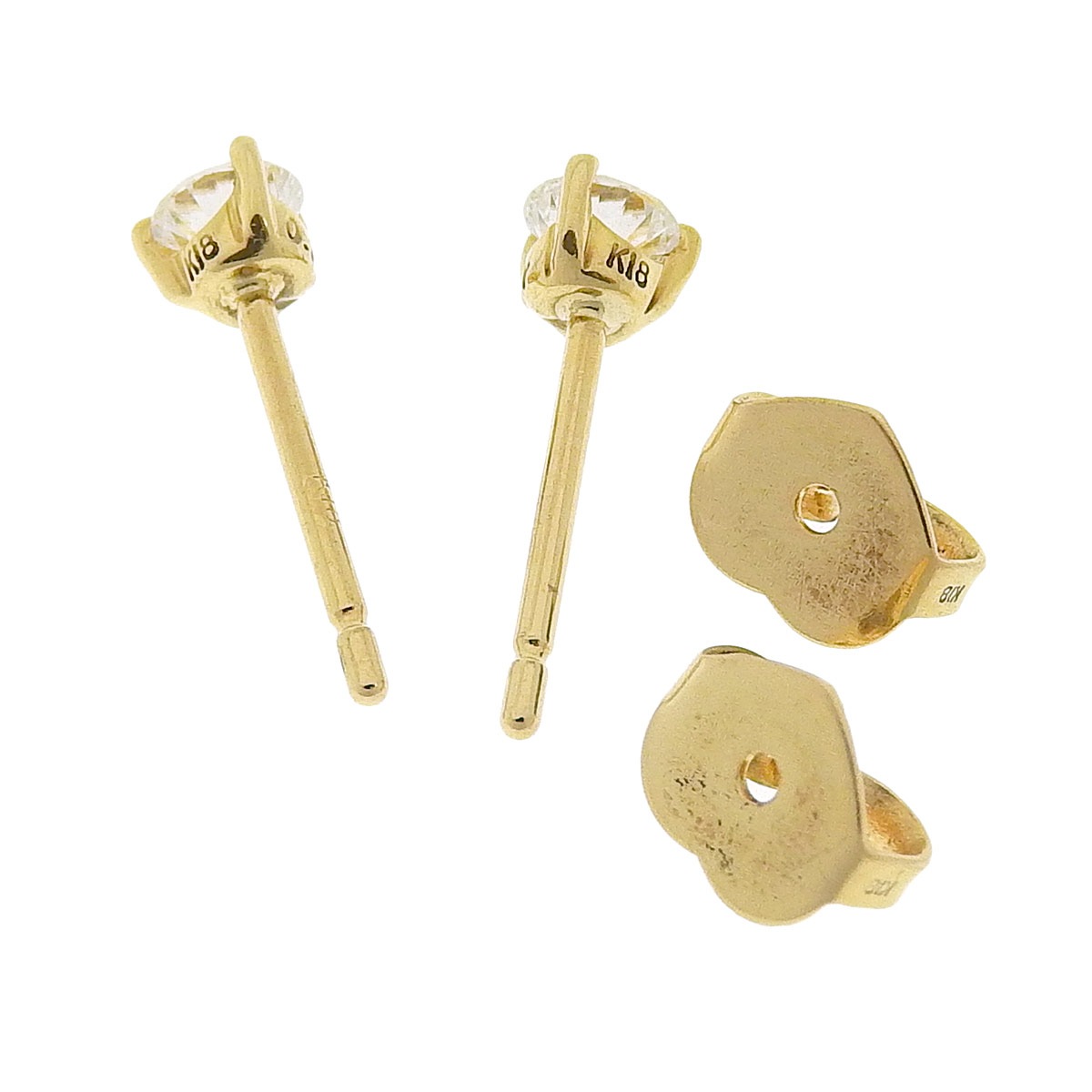 ポンテヴェキオ PONTE VECCHIO K18ＹG イエローゴールド ダイヤモンド 0.10ct 0.10ct 一粒ダイヤモンド ピアス レディース 4228